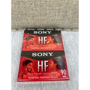 Sony HF 90 High Fidelity Blank Audio Cassette Tapes Type I Normal Bias 3 Pack